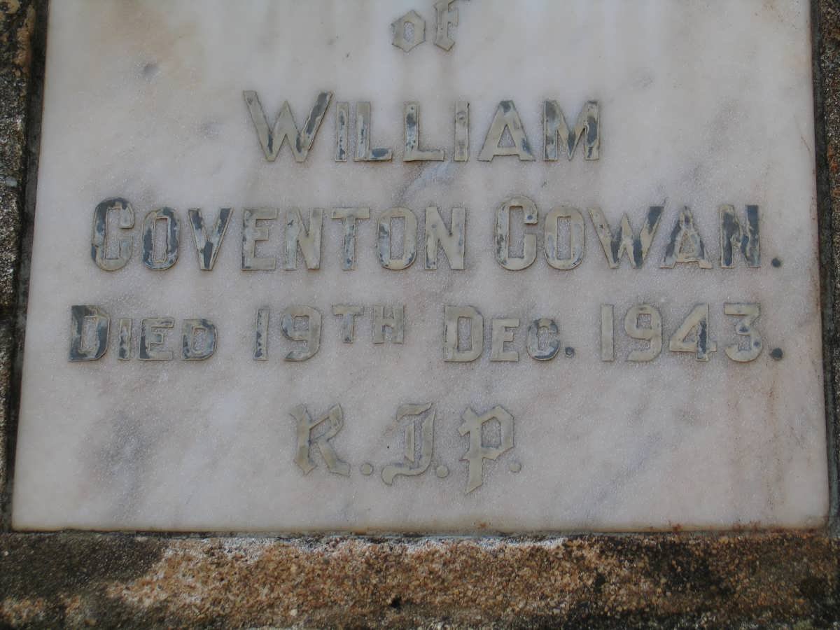 COWAN William Coventon -1943