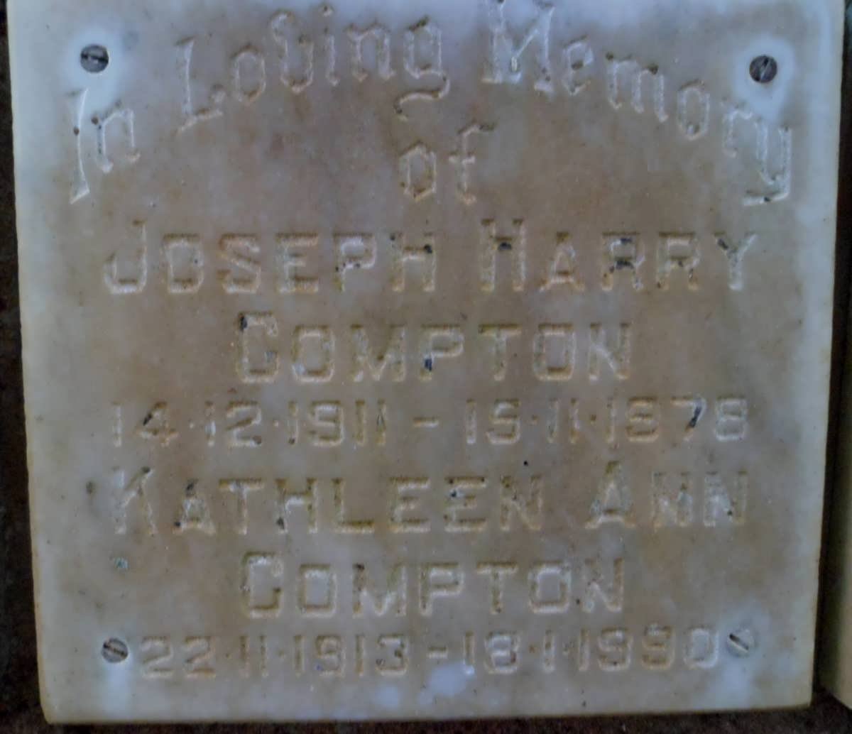 COMPTON Joseph Harry 1911-1978 &amp; Kathleen Ann 1913-1990