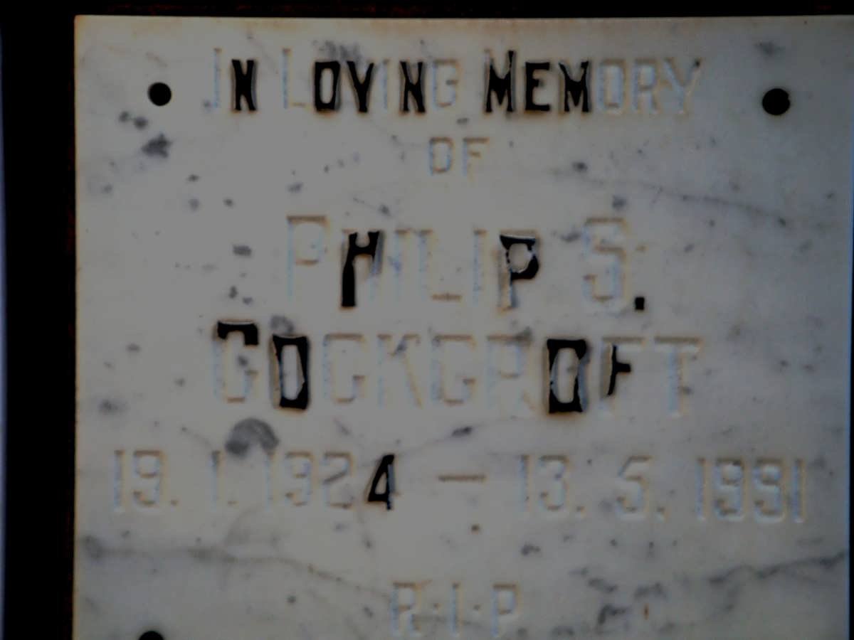 COCKROFT Philip S. 1924-1991