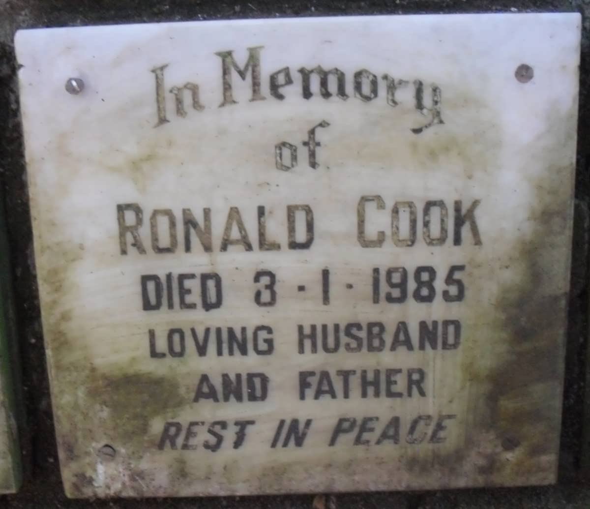 COOK Ronald -1985