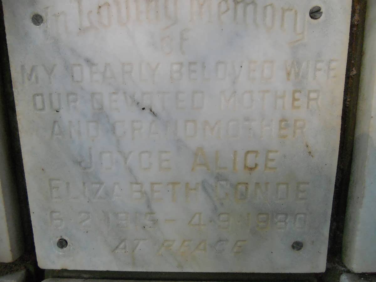CONDE Joyce Alice Elizabeth 1915-1980