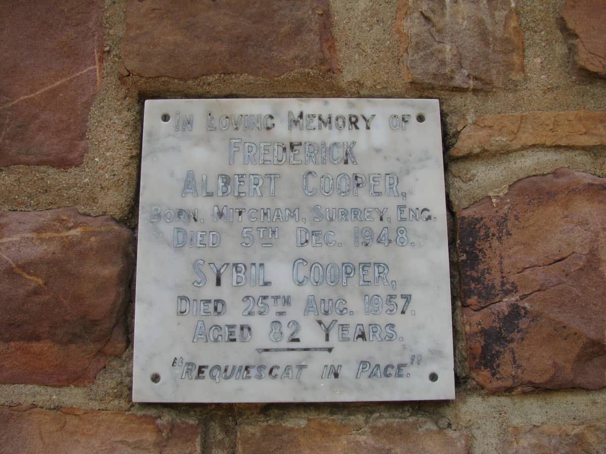 COOPER Frederick Albert -1948 &amp; Sybil -1957