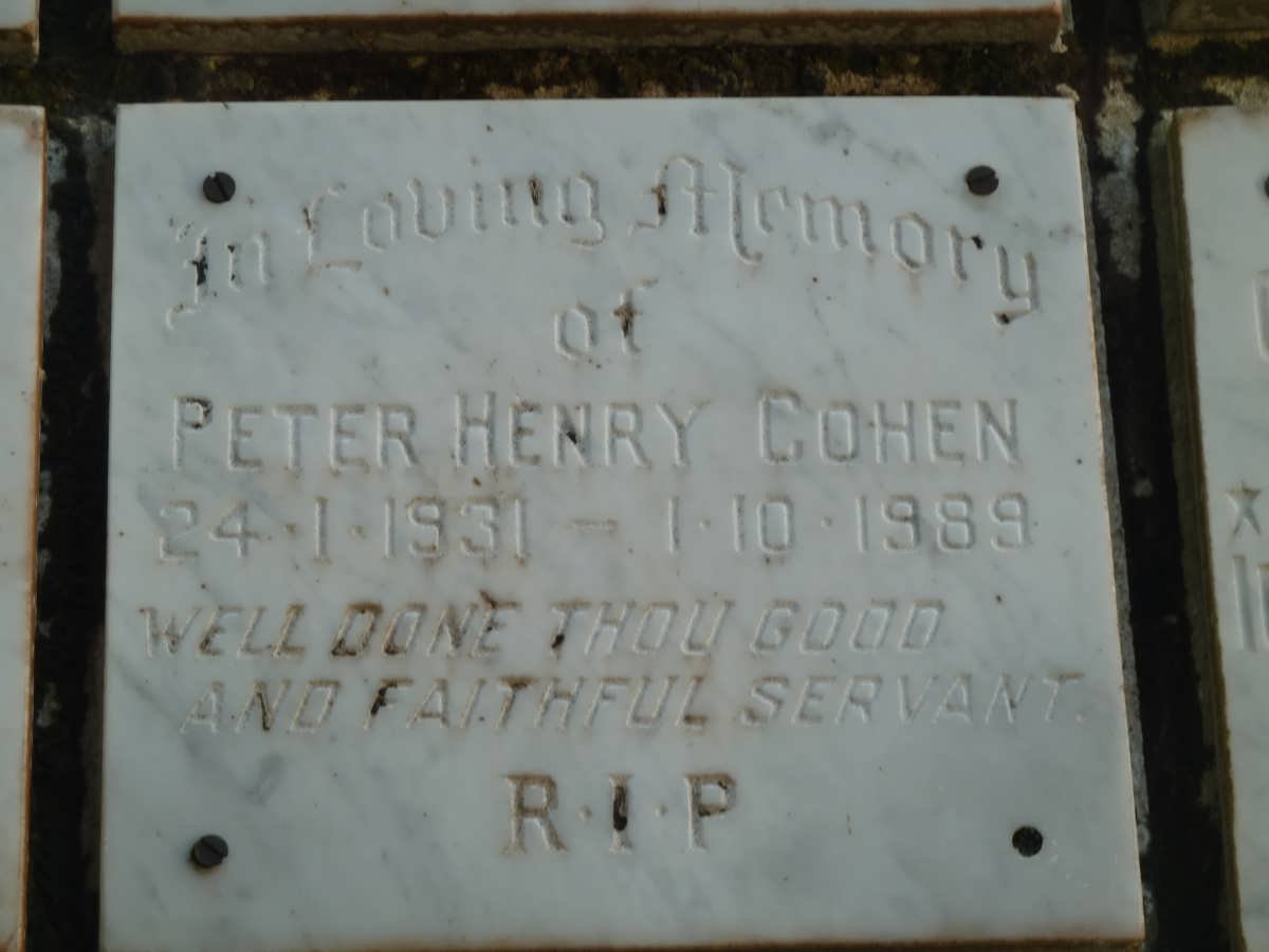 COHEN Peter Henry 1931-1989