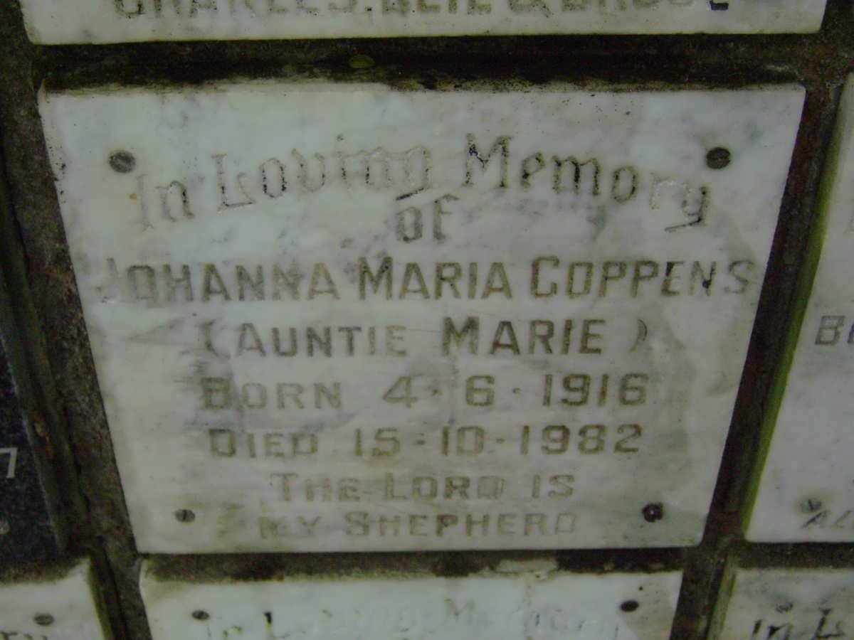 COPPENS Johanna Maria 1916-1982