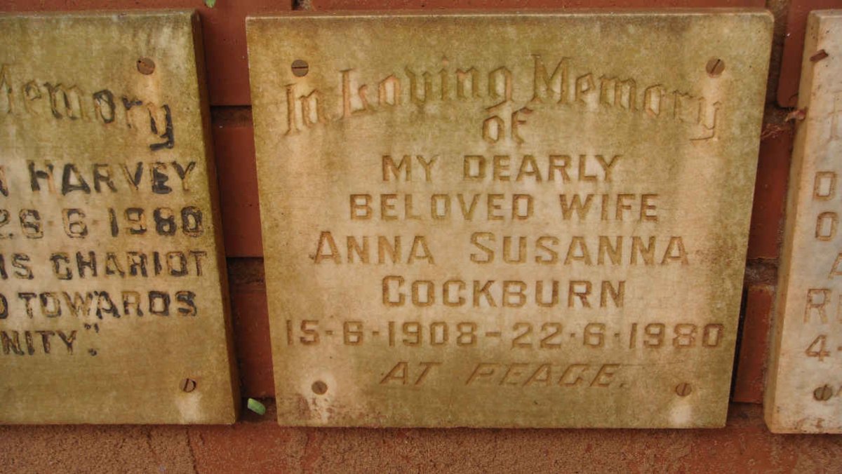 COCKBURN Anna Susanna 1908-1980