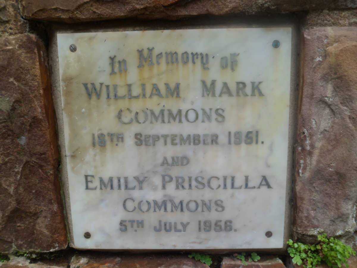 COMMONS William Mark -1951 &amp; Emily Priscilla -1956