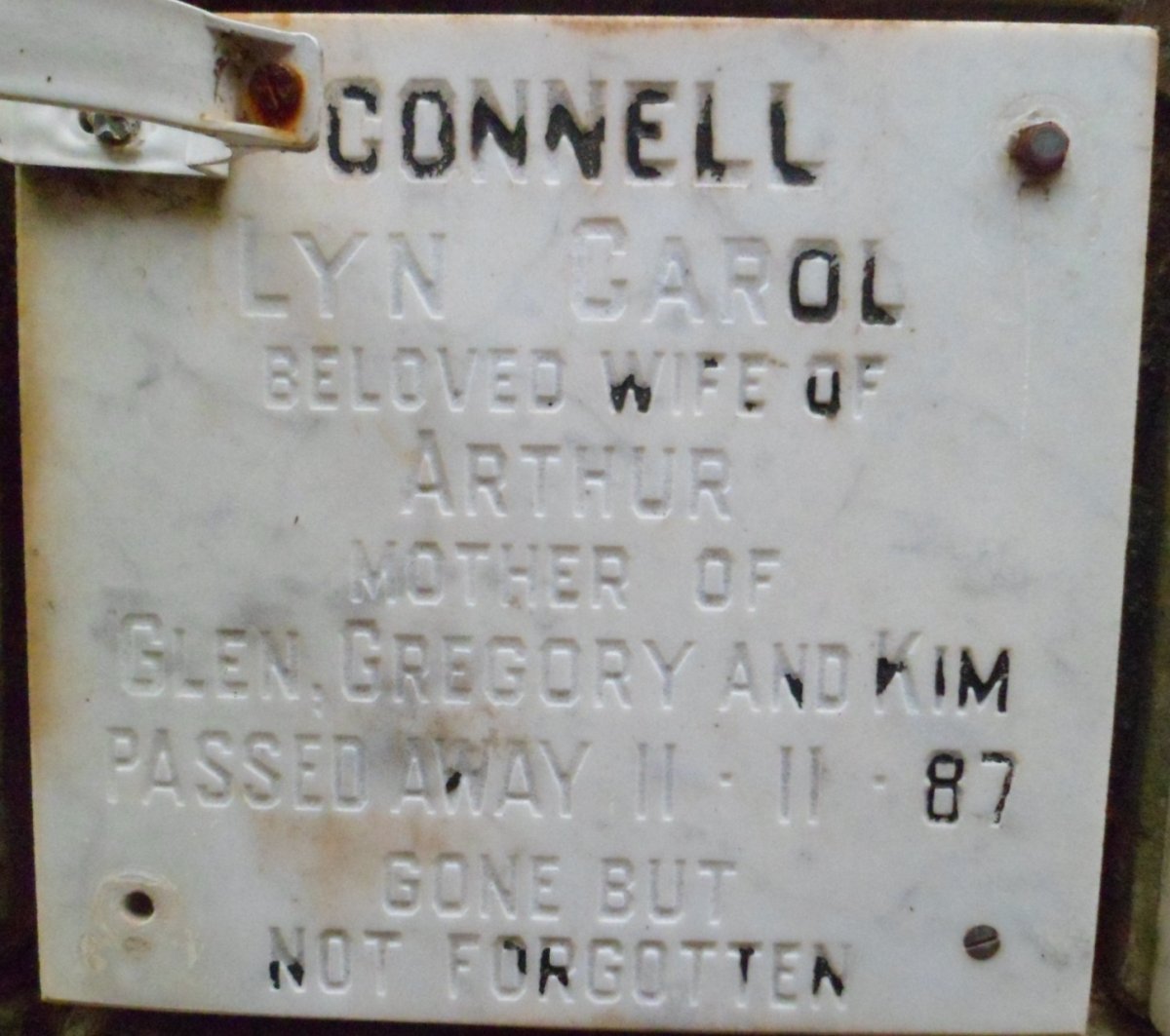 CONNELL Lyn Carol -1987