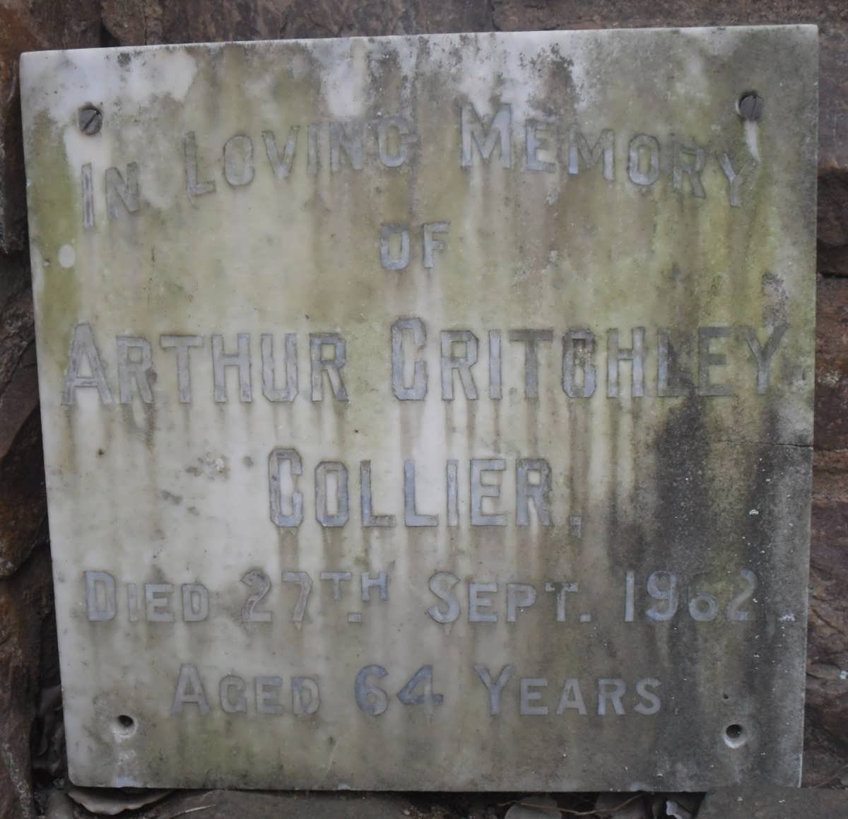 COLLIER Arthur Critchley -1962