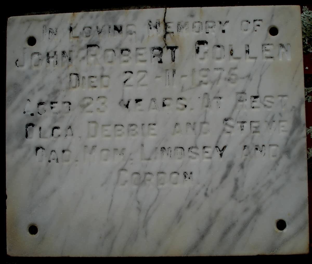COLLEN John Robert -1975