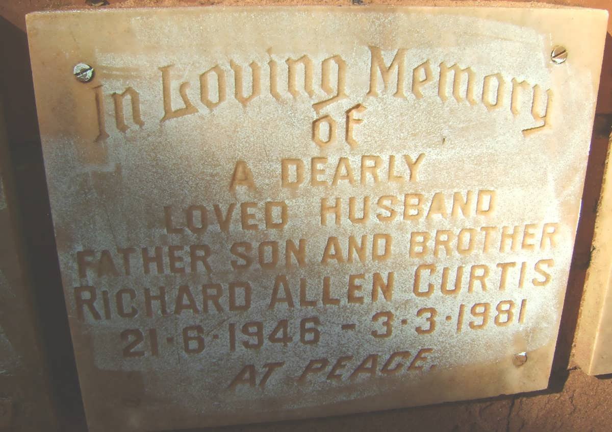 CURTIS Richard Allen 1946-1981
