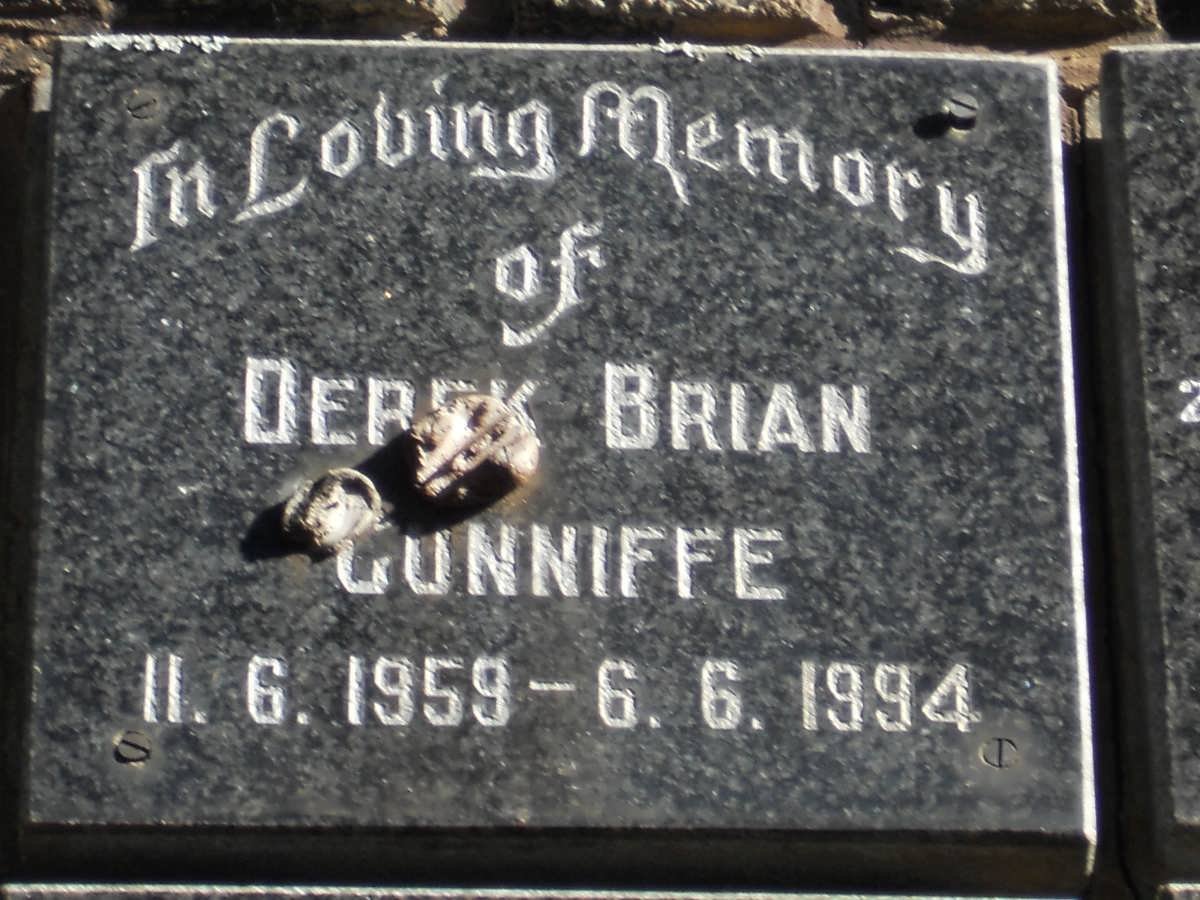 CUNNIFFE Derek Brian 1959-1994