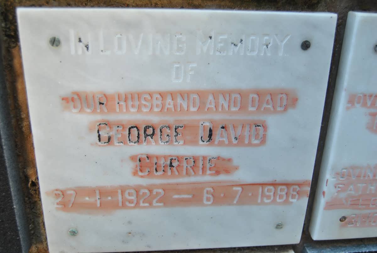 CURRIE George David 1922-1988