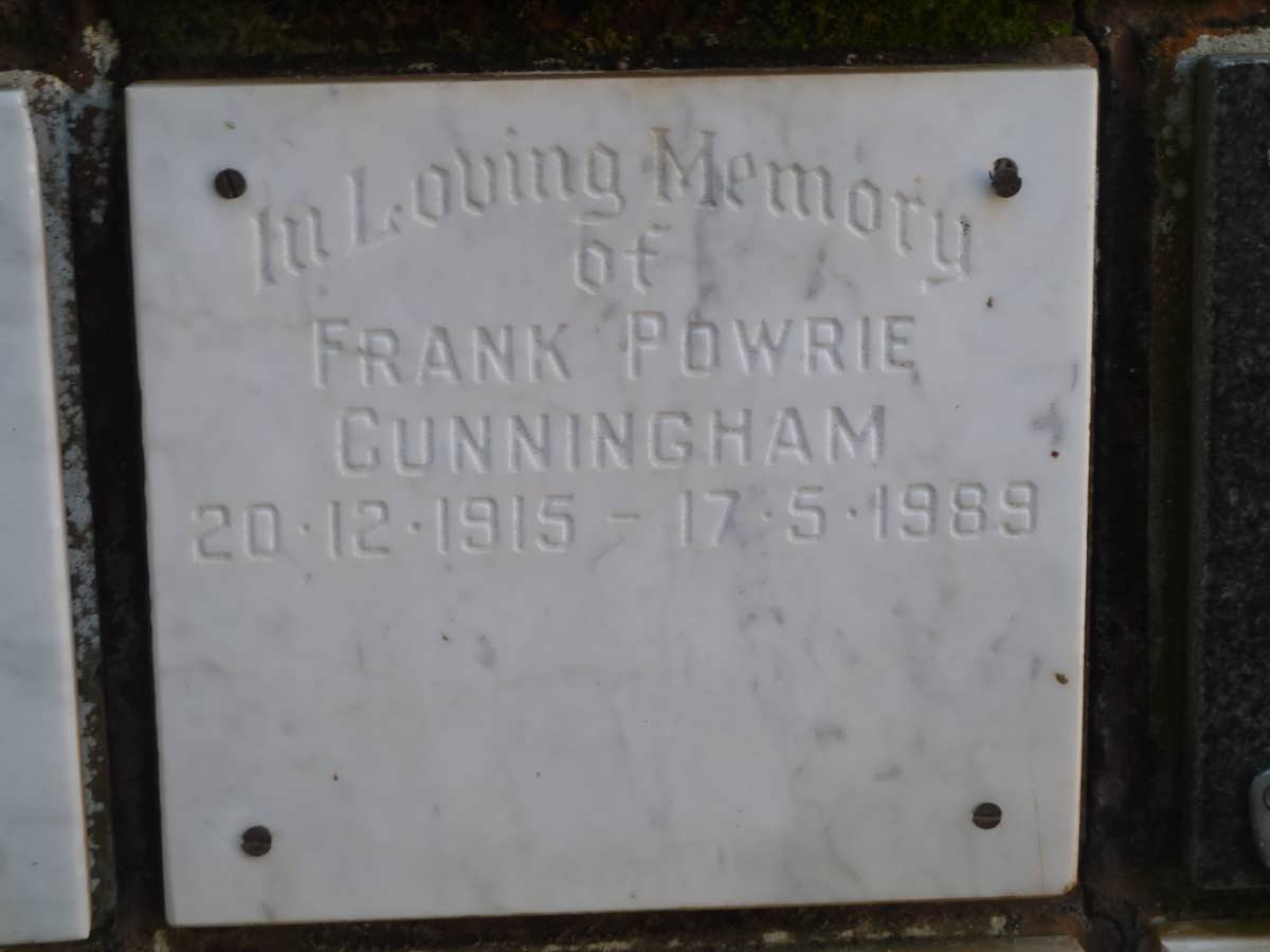 CUNNINGHAM Frank Powrie 1915-1989