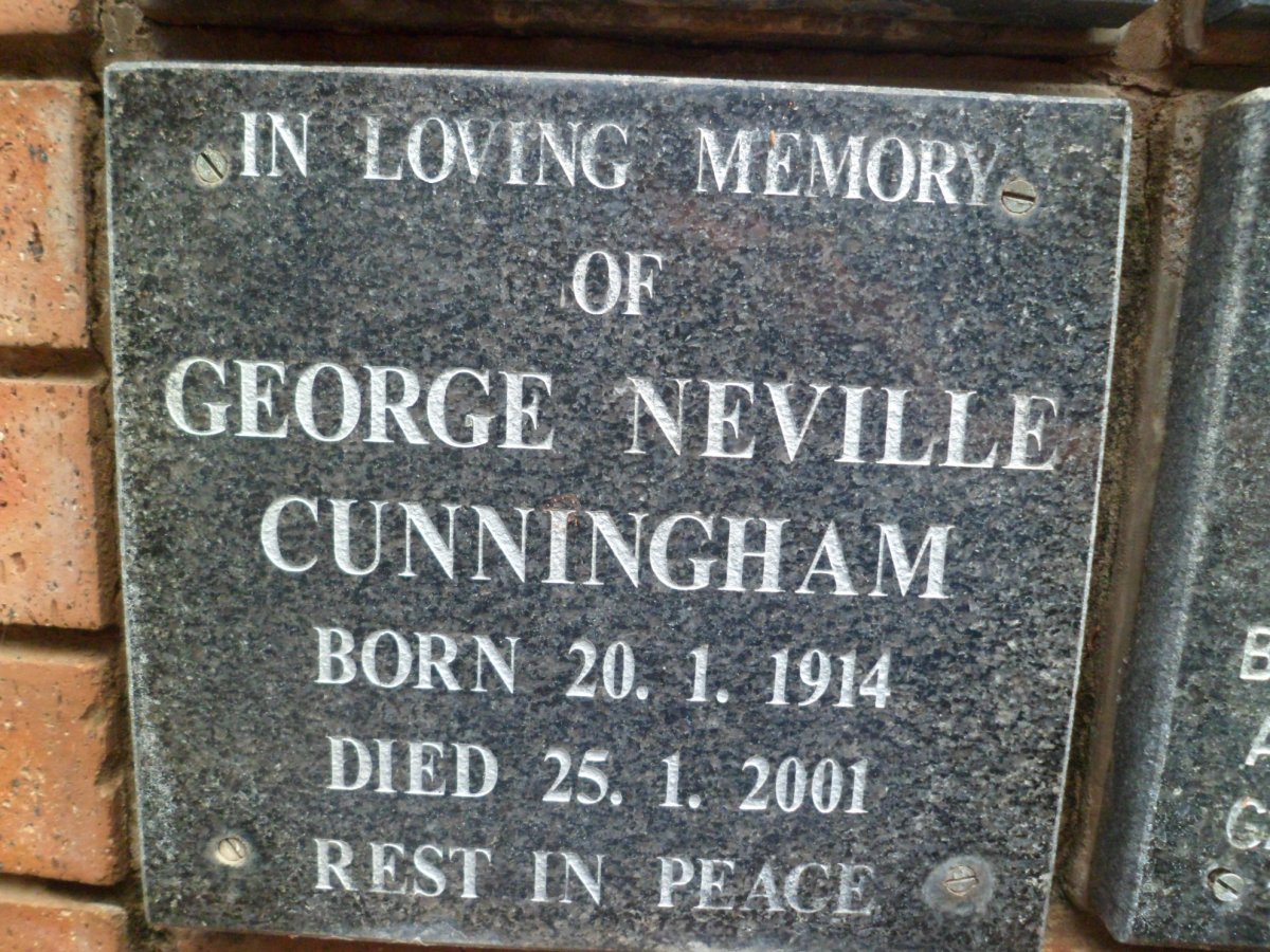 CUNNINGHAM George Neville 1914-2001