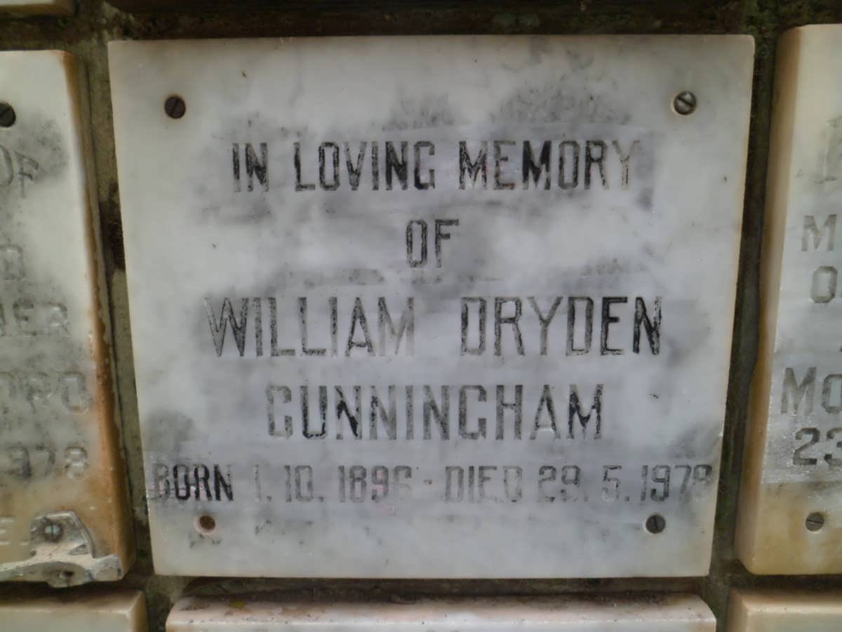 CUNNINGHAM William Dryden 1896-1978