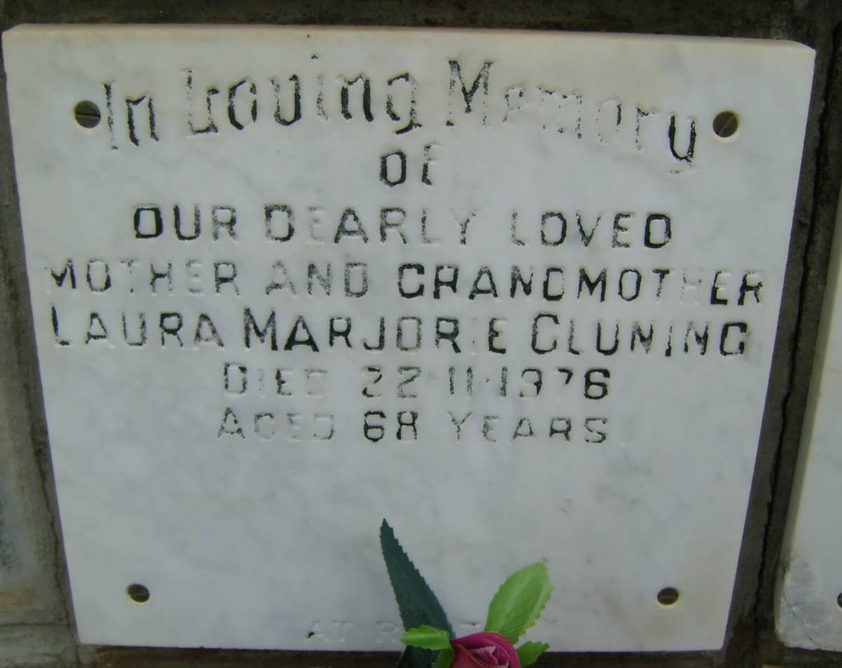 CLUNING Laura Marjorie -1976