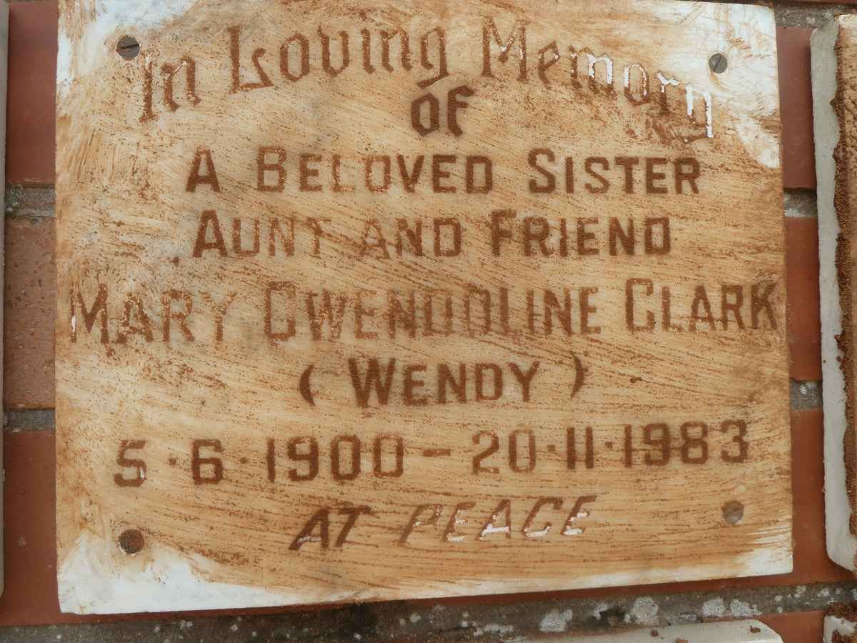 CLARK Mary Gwendoline 1900-1983