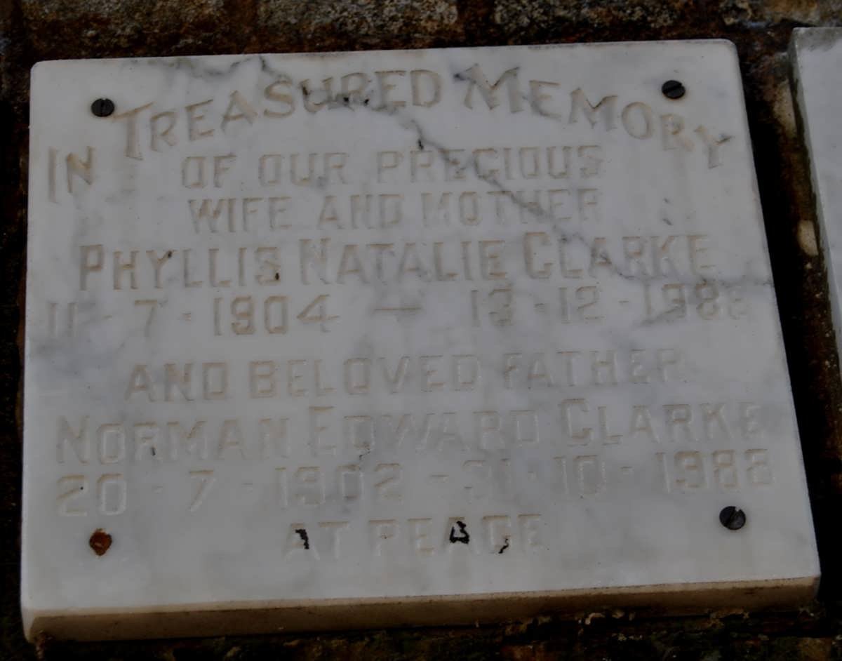 CLARKE Norman Edward 1902-1988 &amp; Phyllis Natalie 1904-1986