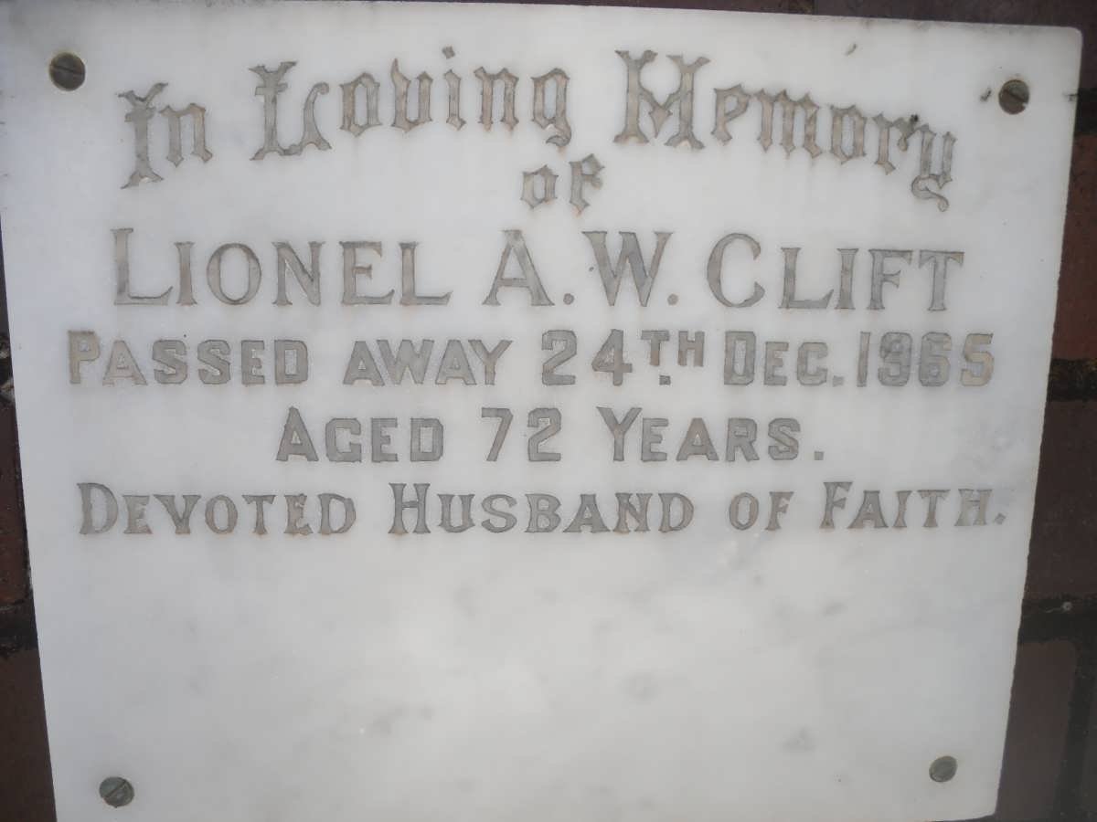 CLIFT Lionel A.W. -1965