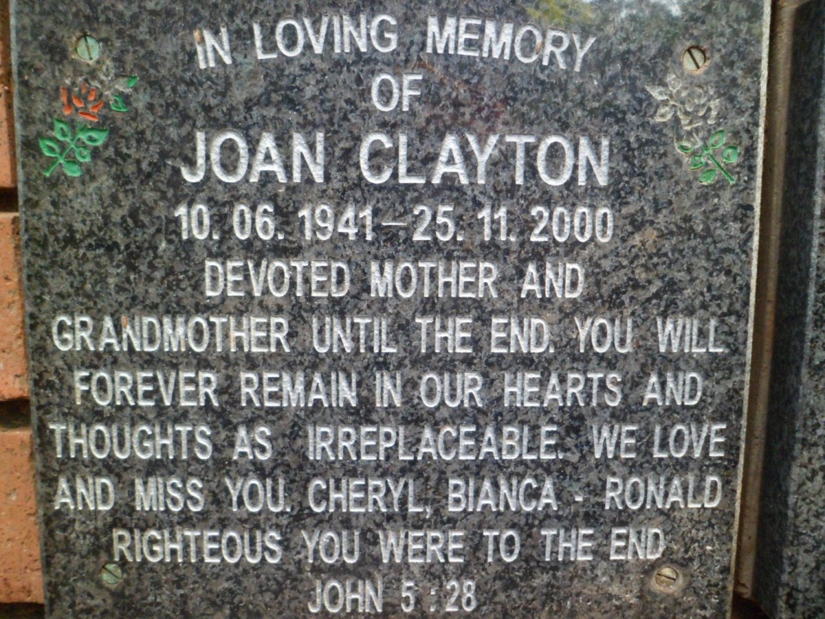 CLAYTON Joan 1941-2000