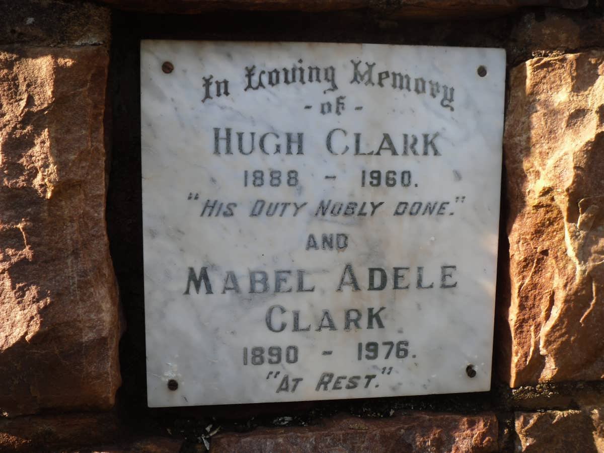 CLARK Hugh 1888-1960 &amp; Mabel Adele 1890-1976