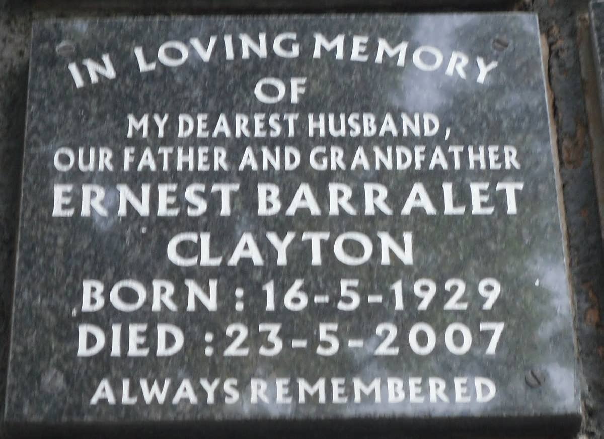 CLAYTON Ernest Barralet 1929-2007