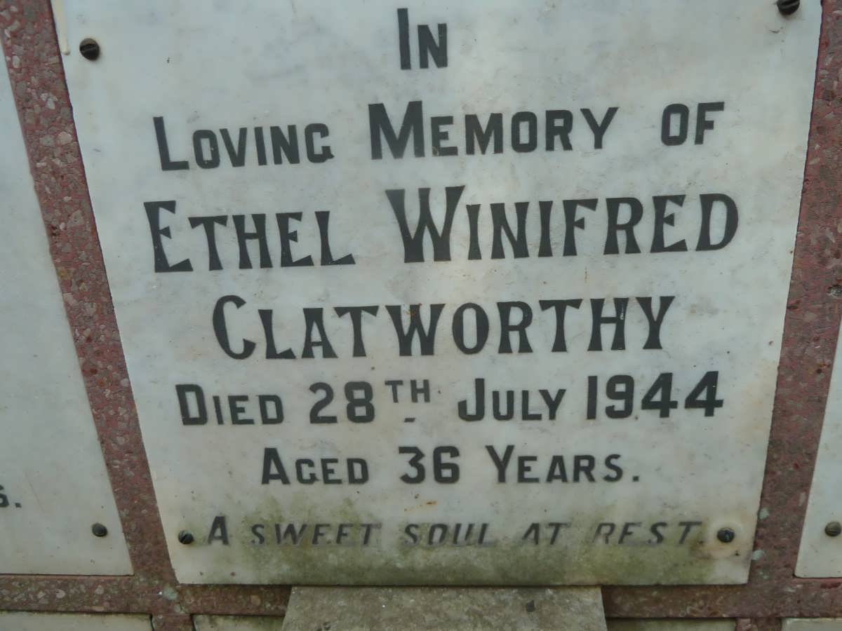 CLATWORTHY Ethel Winifred -1944