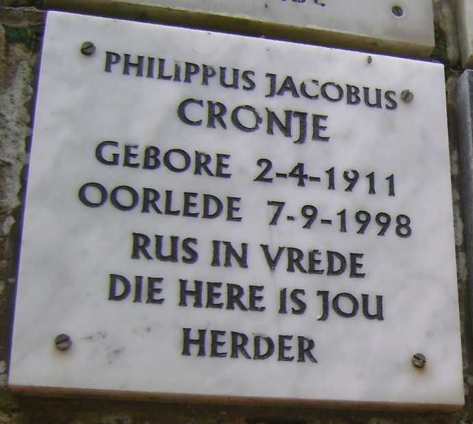 CRONJE Philippus Jacobus 1911-1998