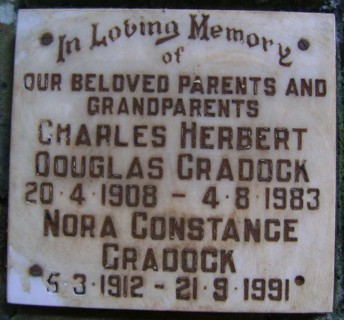 CRADOCK Charles Herbert Douglas 1908-1983 &amp; Nora Constance 1912-1991