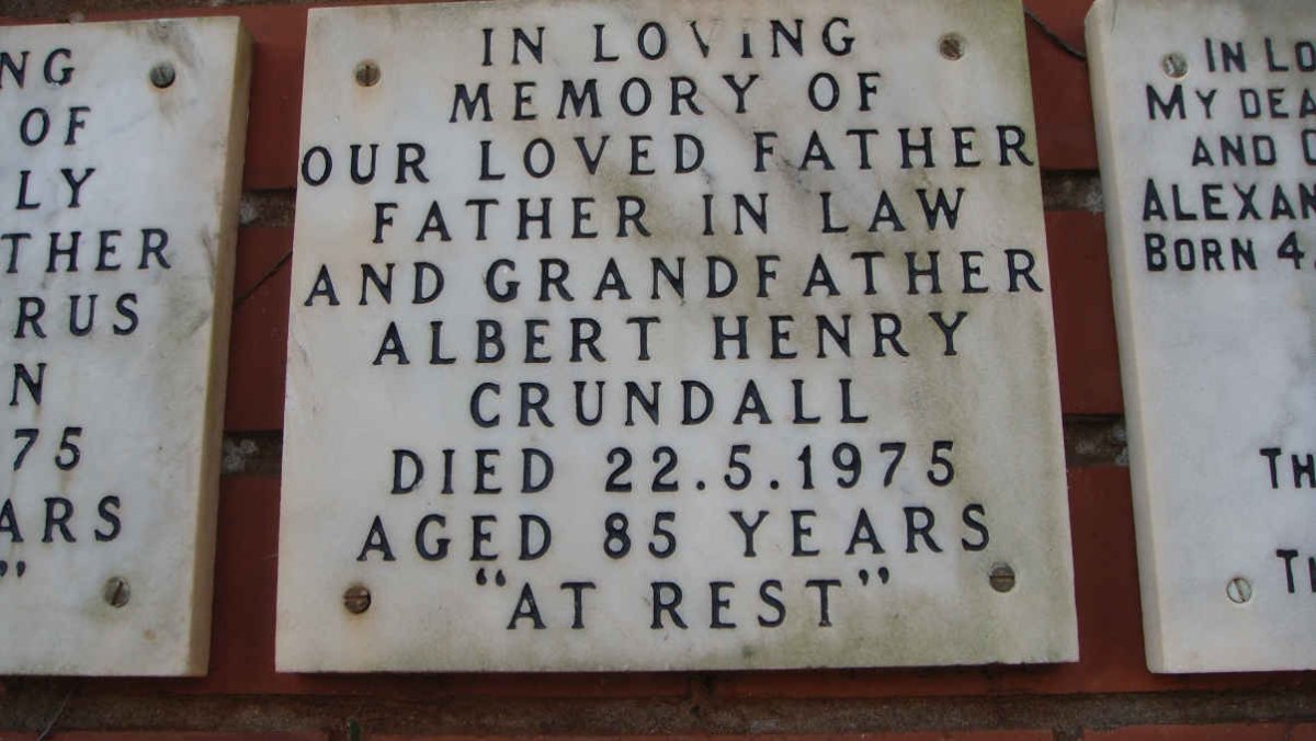 CRUNDALL Albert Henry -1975