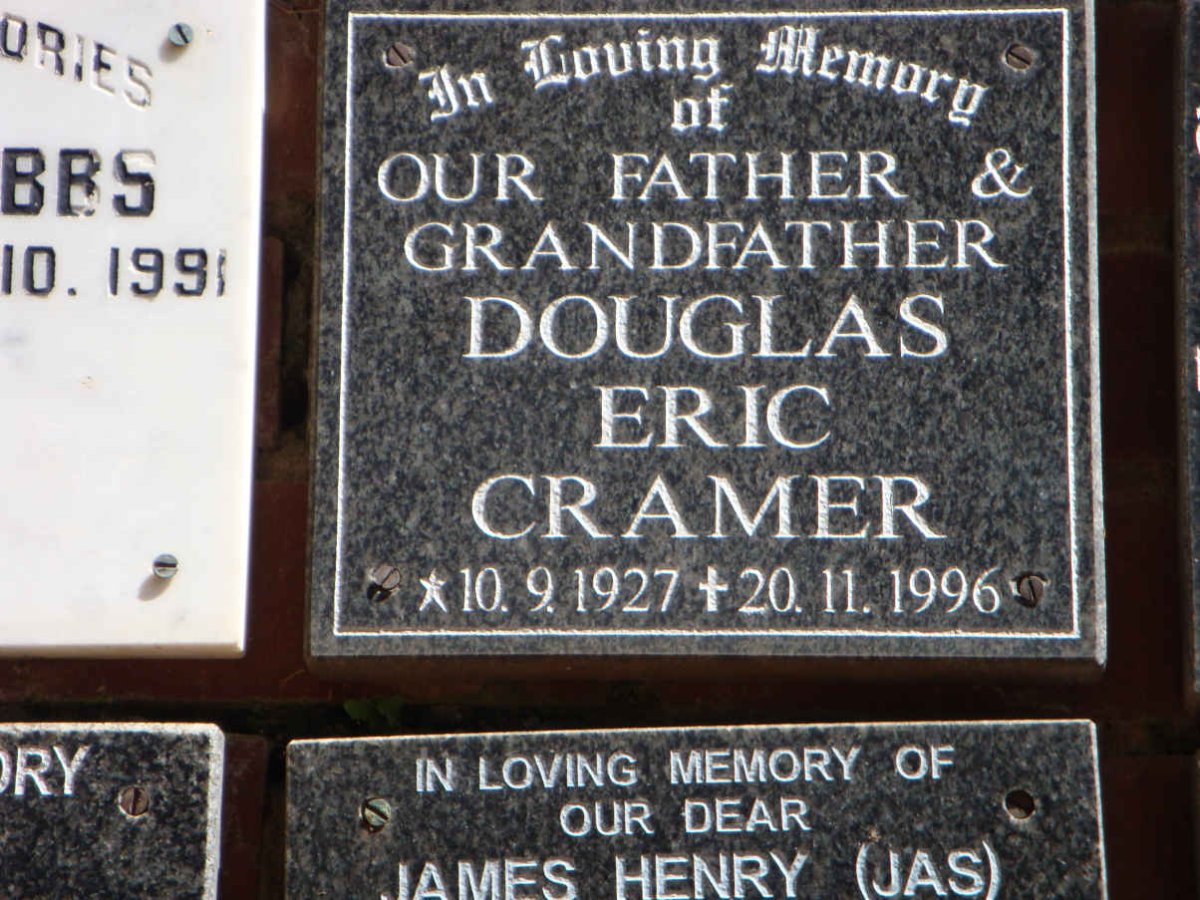 CRAMER Douglas Eric 1927-1996