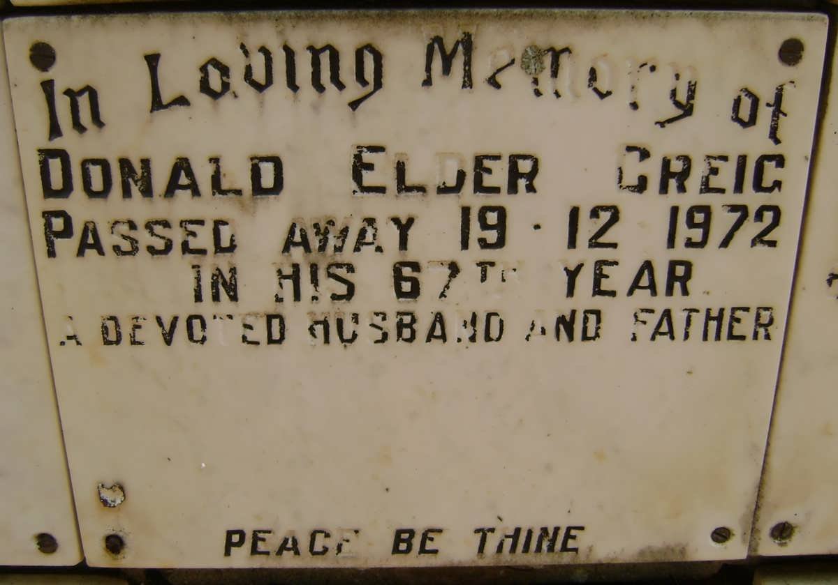 CREIG Donald Elder -1972