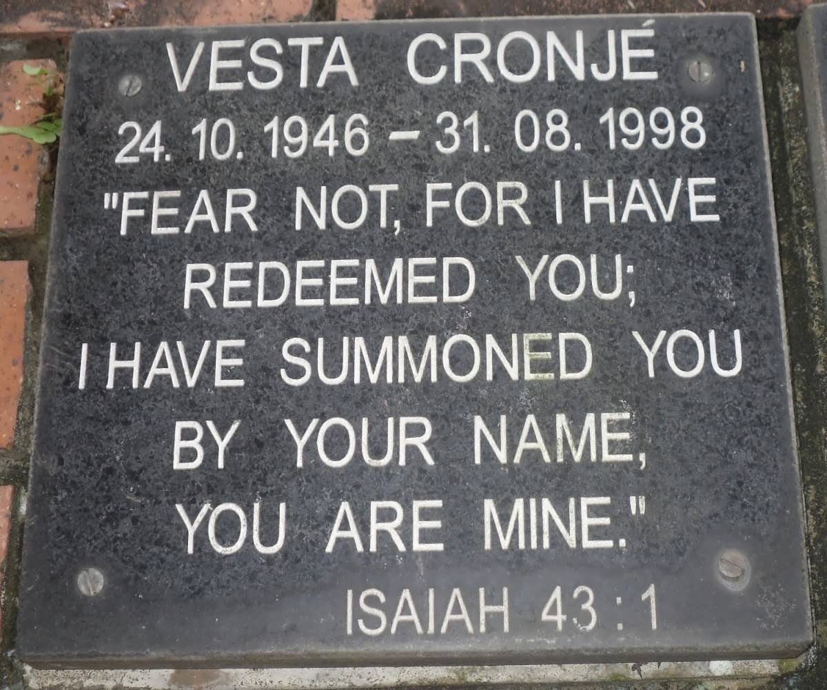 CRONJE Vesta 1946-1998