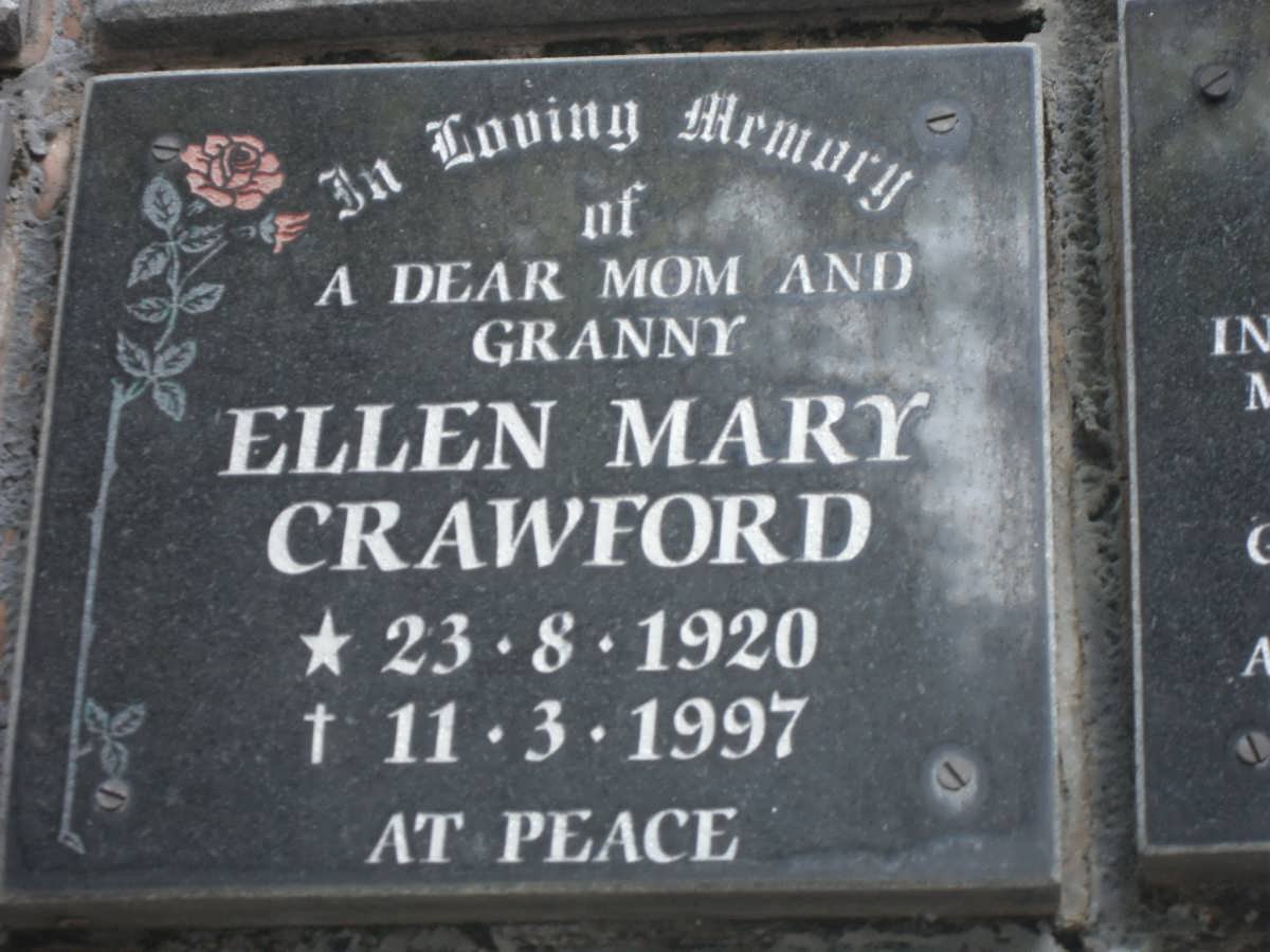 CRAWFORD Ellen Mary 1920-1997