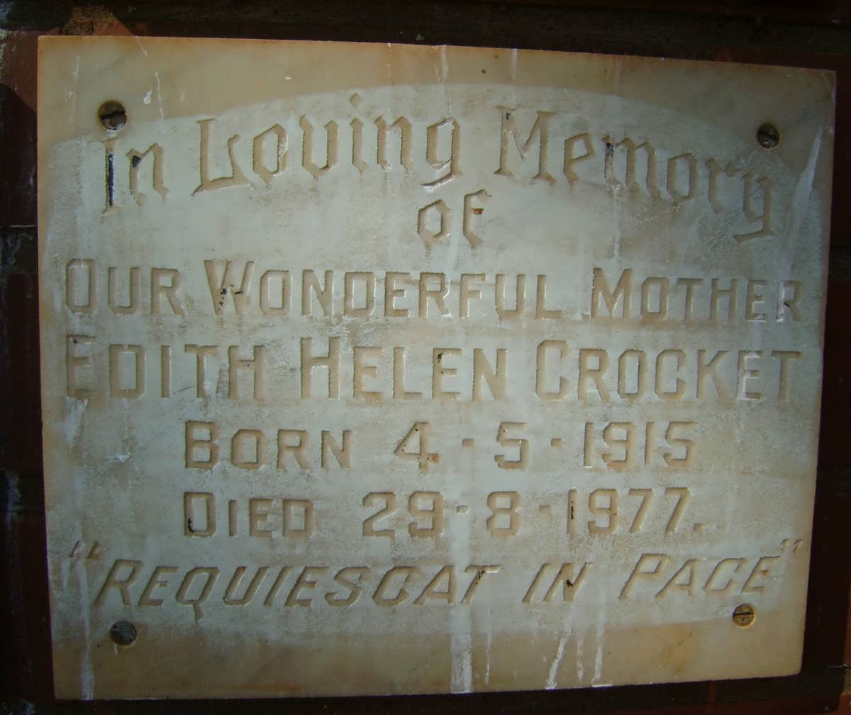 CROCKET Edith Helen 1915-1977