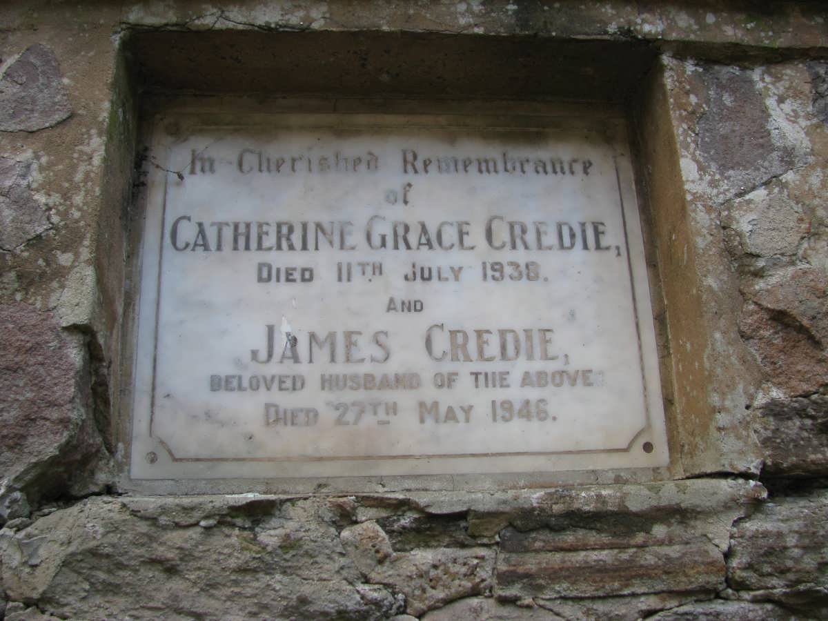 CREDIE James -1946 &amp; Catherine Grace -1938