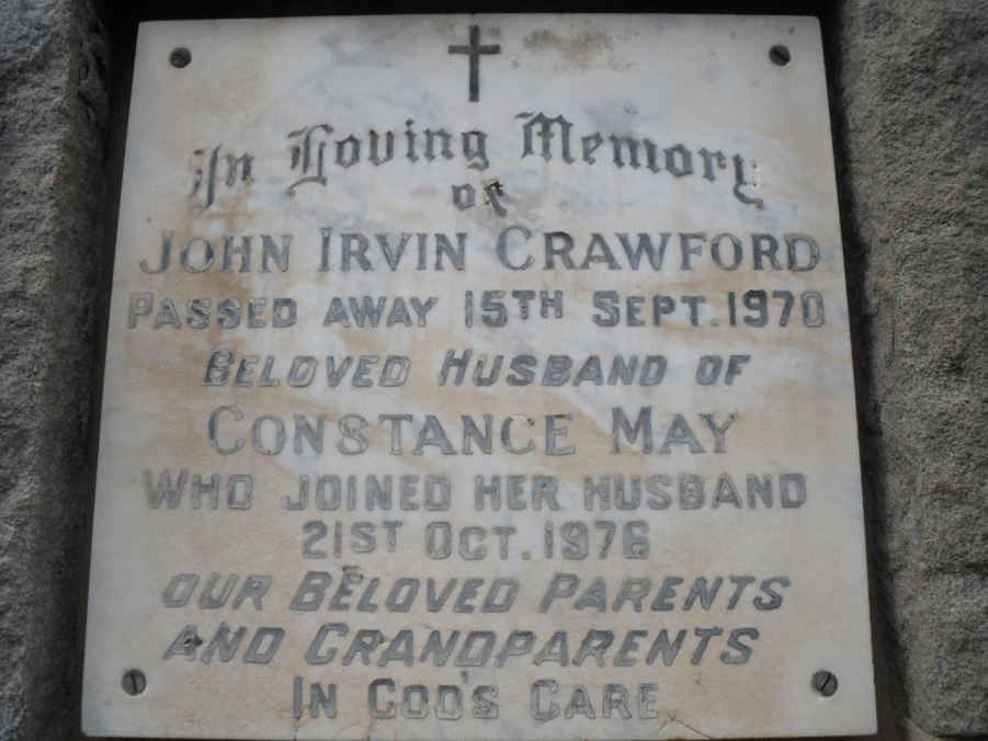 CRAWFORD John Irvin -1970 &amp; Constance May -1976