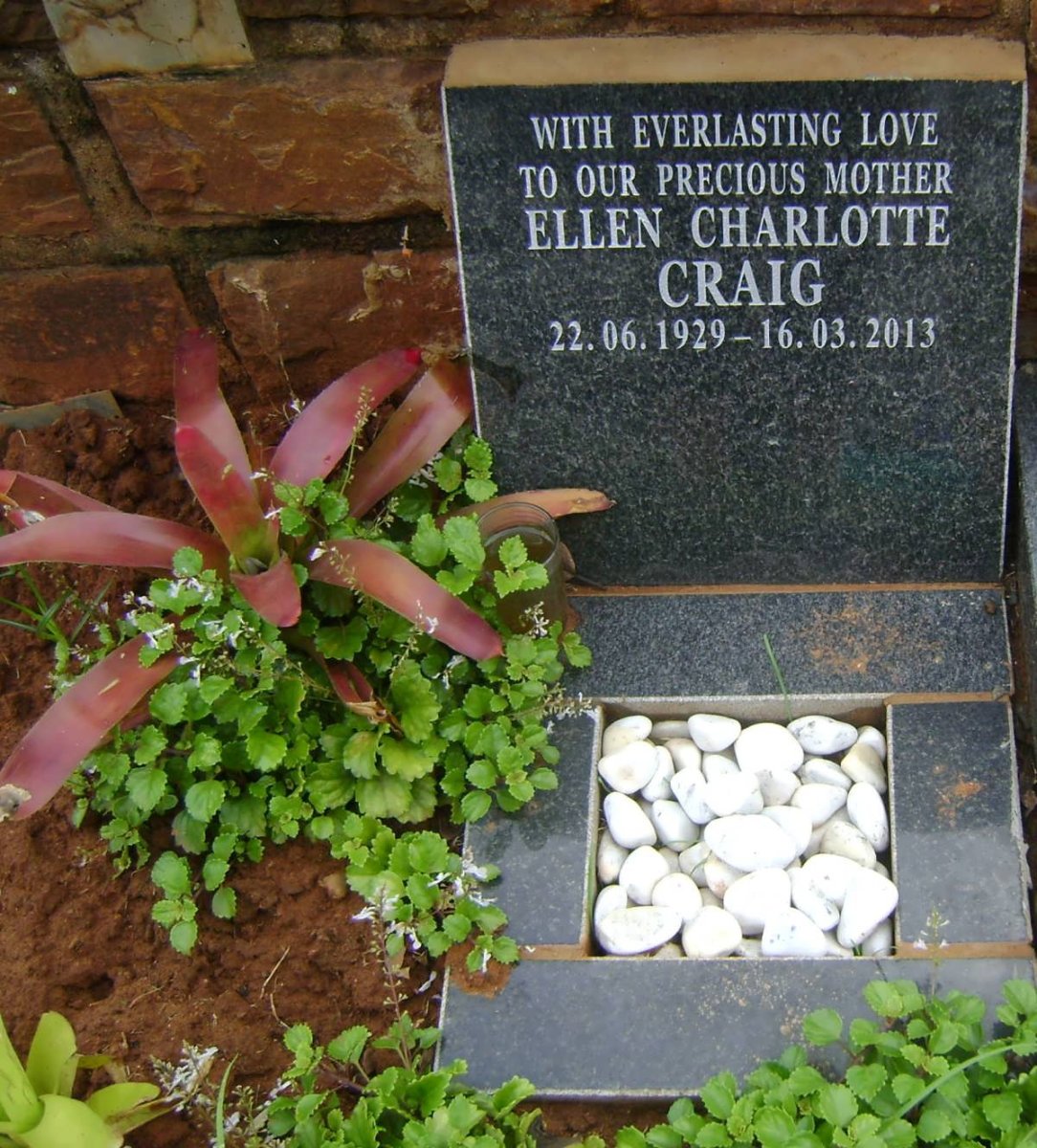 CRAIG Ellen Charlotte 1929-2013
