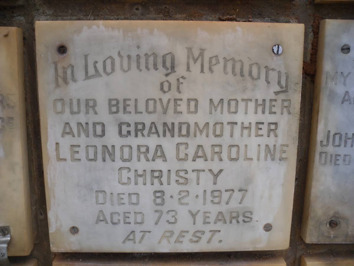 CHRISTY Leonora Caroline -1977