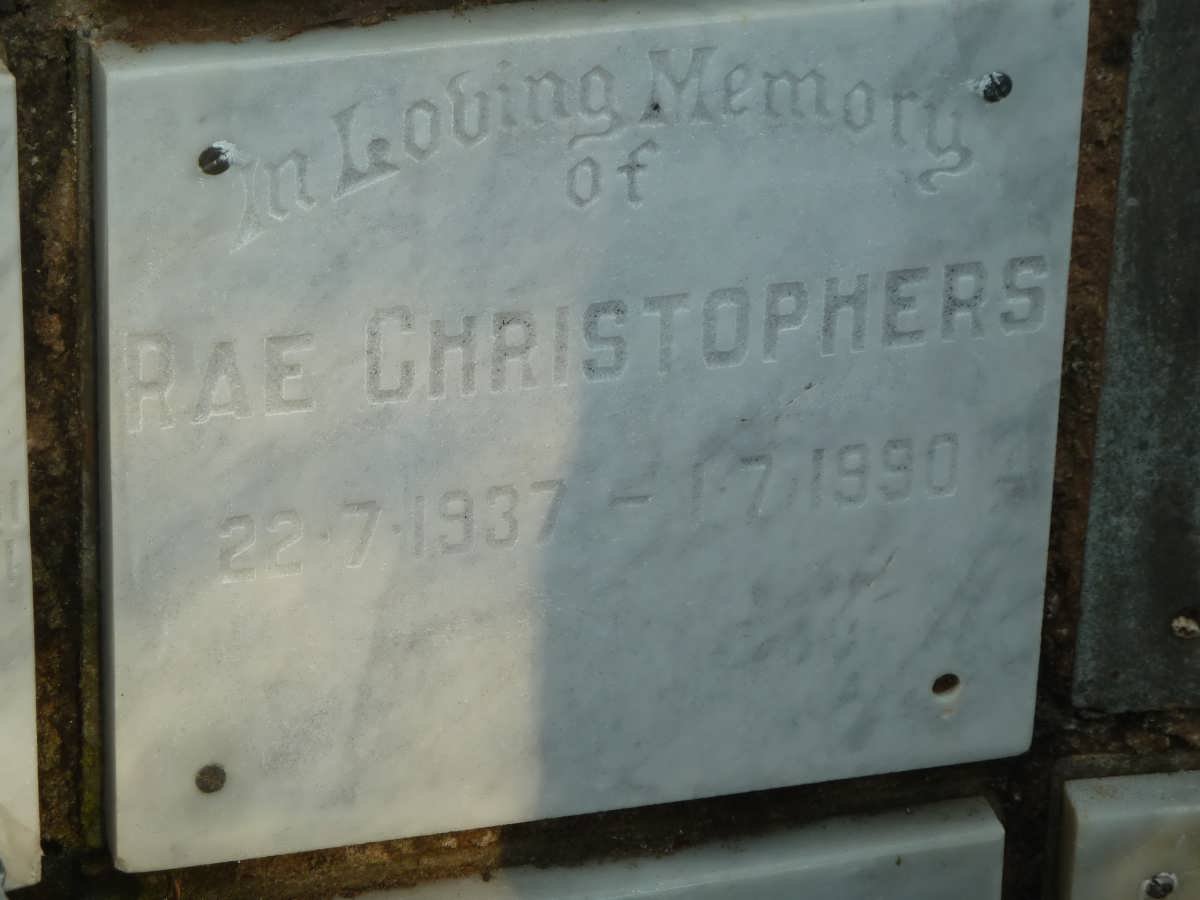 CHRISTOPHERS Rae 1937-1990