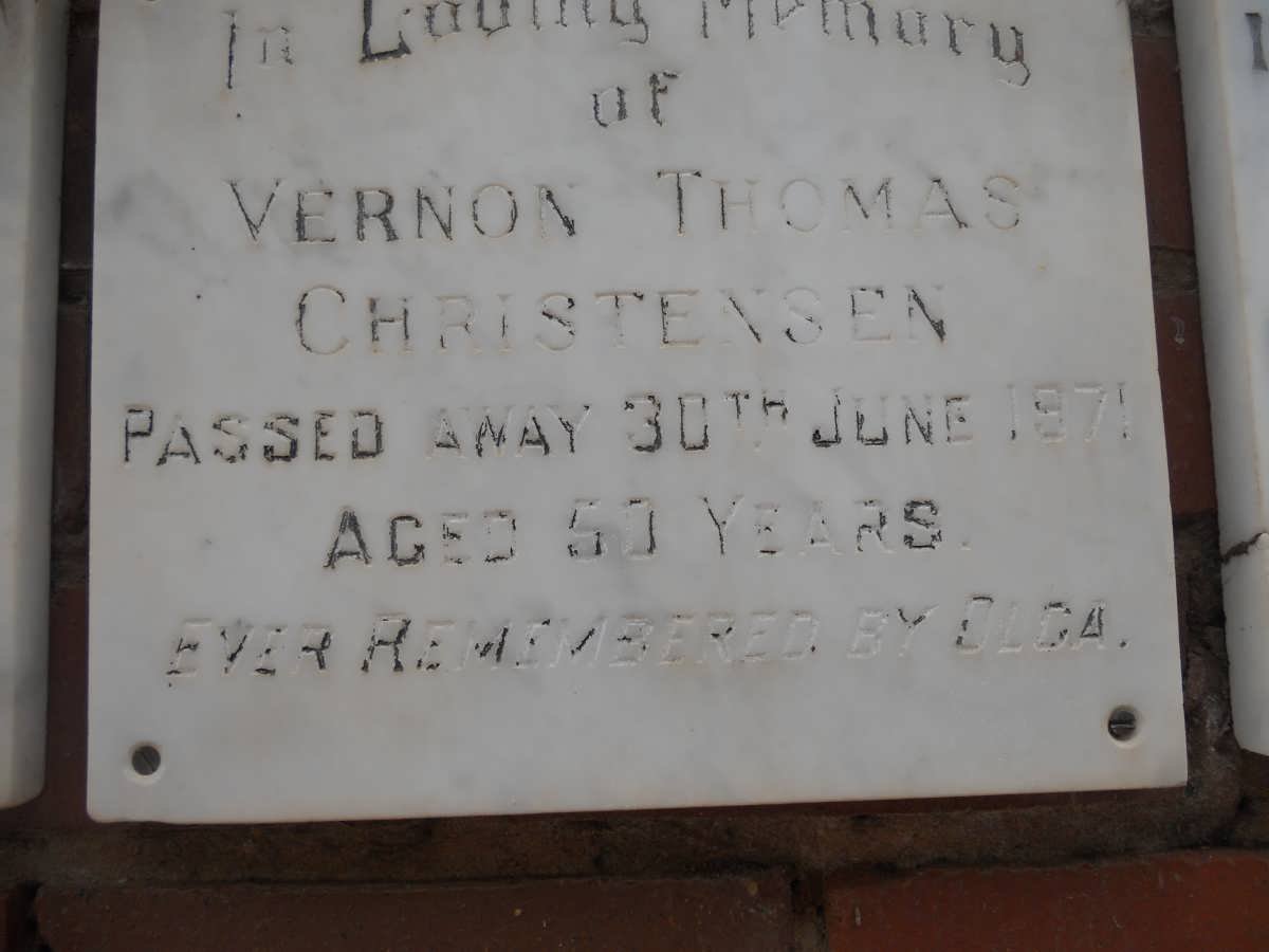 CHRISTENSEN Vernon Thomas -1971