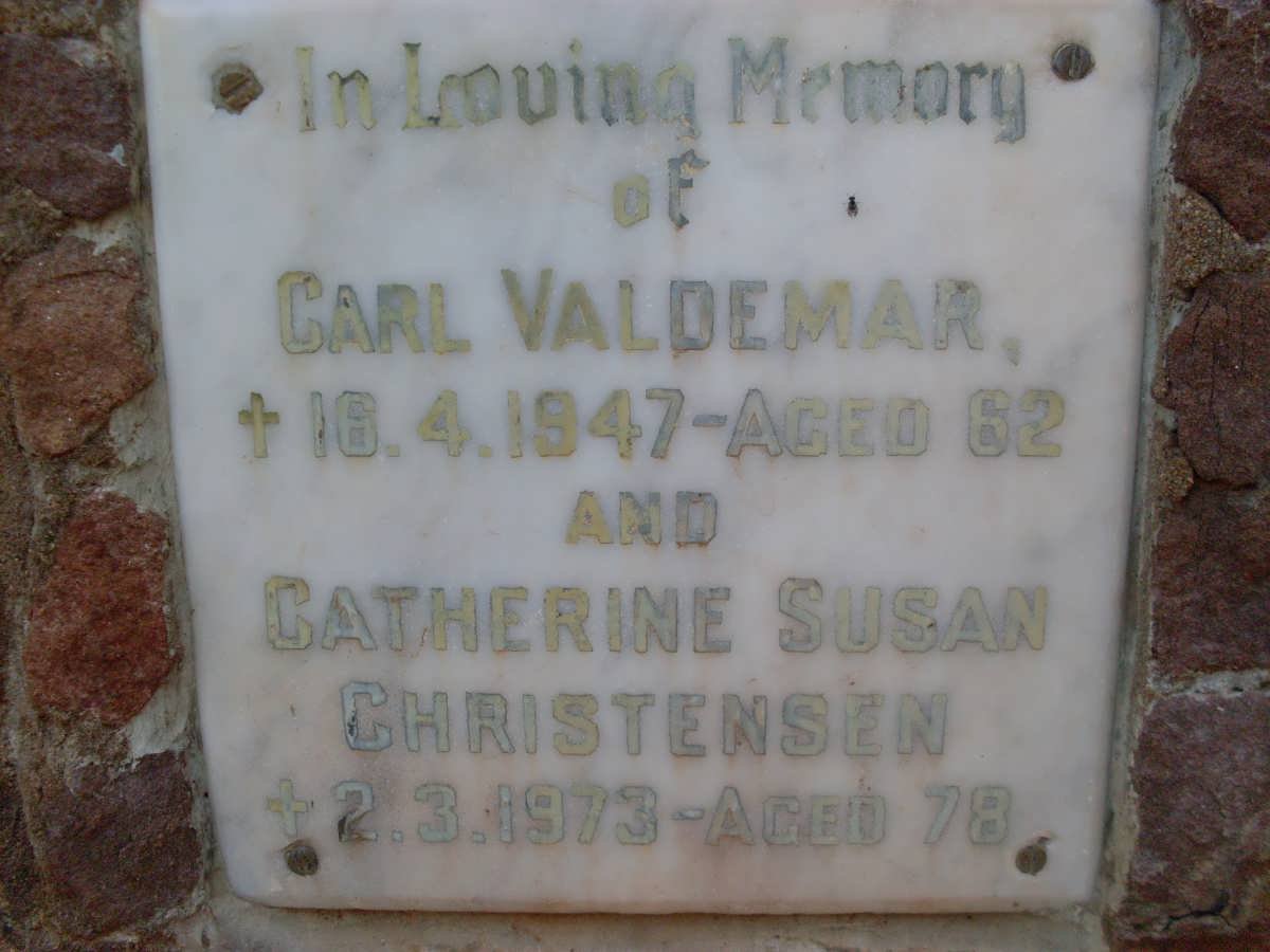 CHRISTENSEN Carl Valdemar -1947 &amp; Catherine Susan -1973
