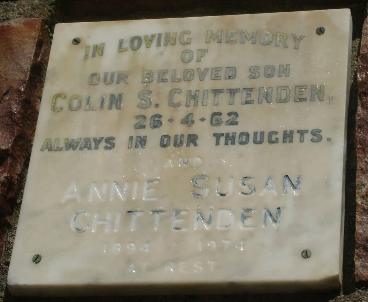 CHITTENDEN Annie Susan 1894-1974 :: CHITTENDEN Colin S. -1962