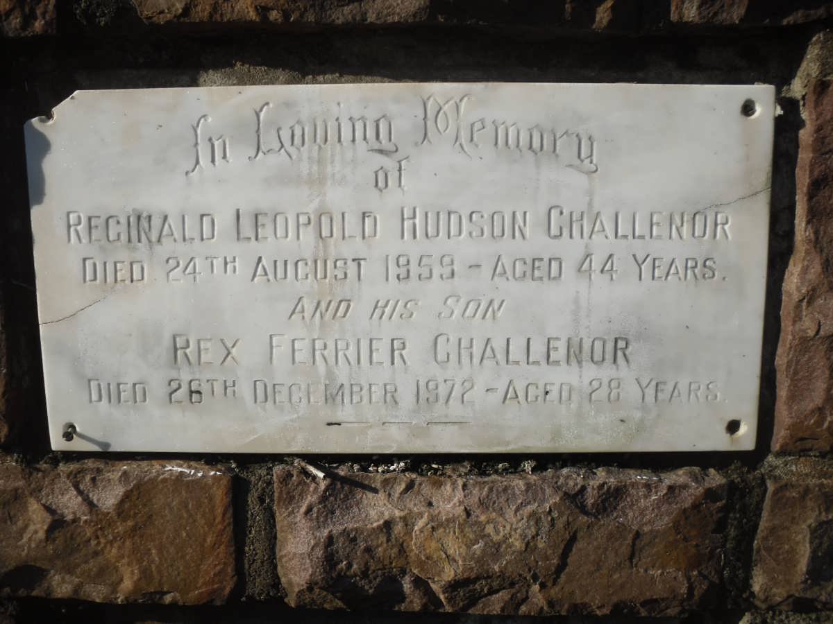 CHALLENOR Reginald Leopold Hudson -1959 :: CHALLENOR Rex Ferrier -1972