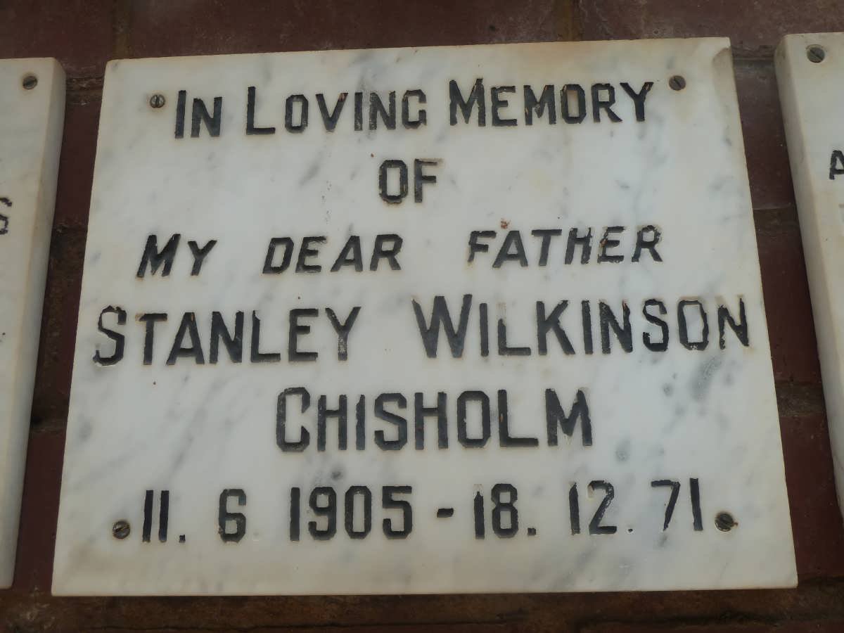 CHISHOLM Stanley Wilkinson 1905-1971