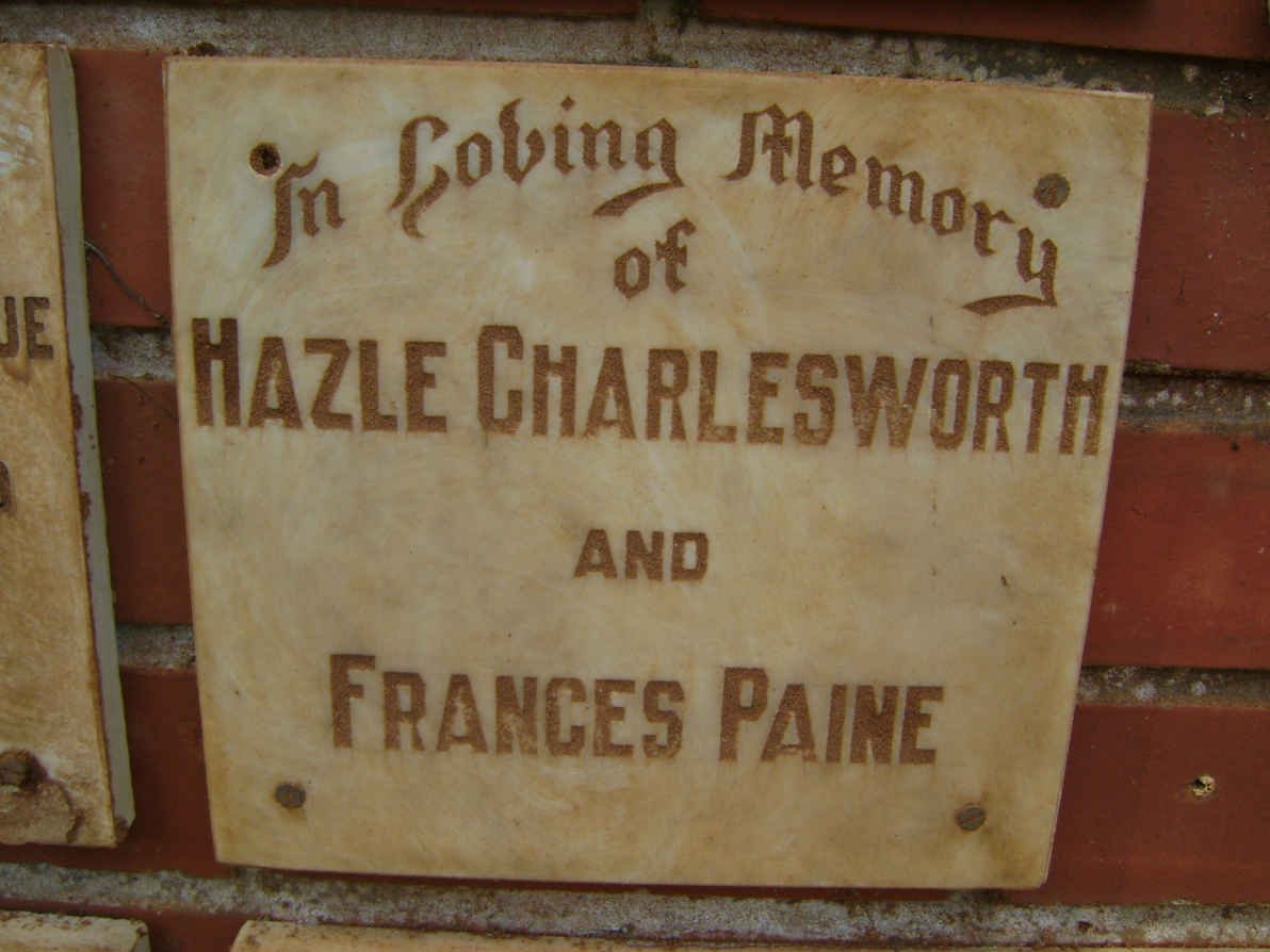 CHARLESWORTH Hazle :: PAINE Frances
