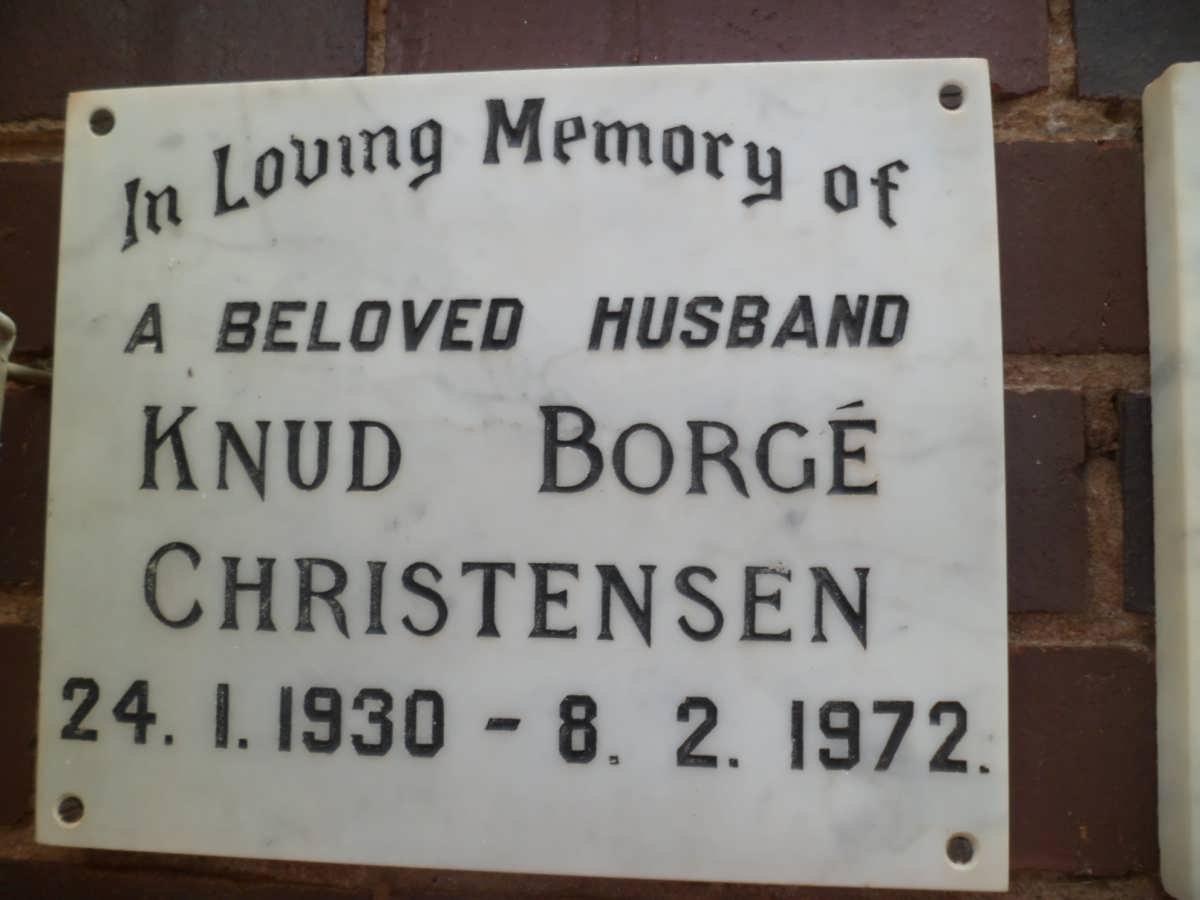 CHRISTENSEN Knud Borgë 1930-1972