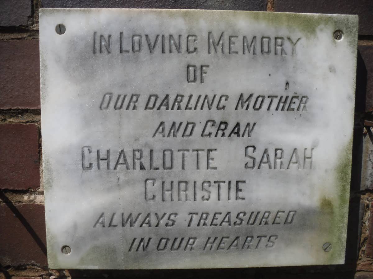 CHRISTIE Charlotte Sarah