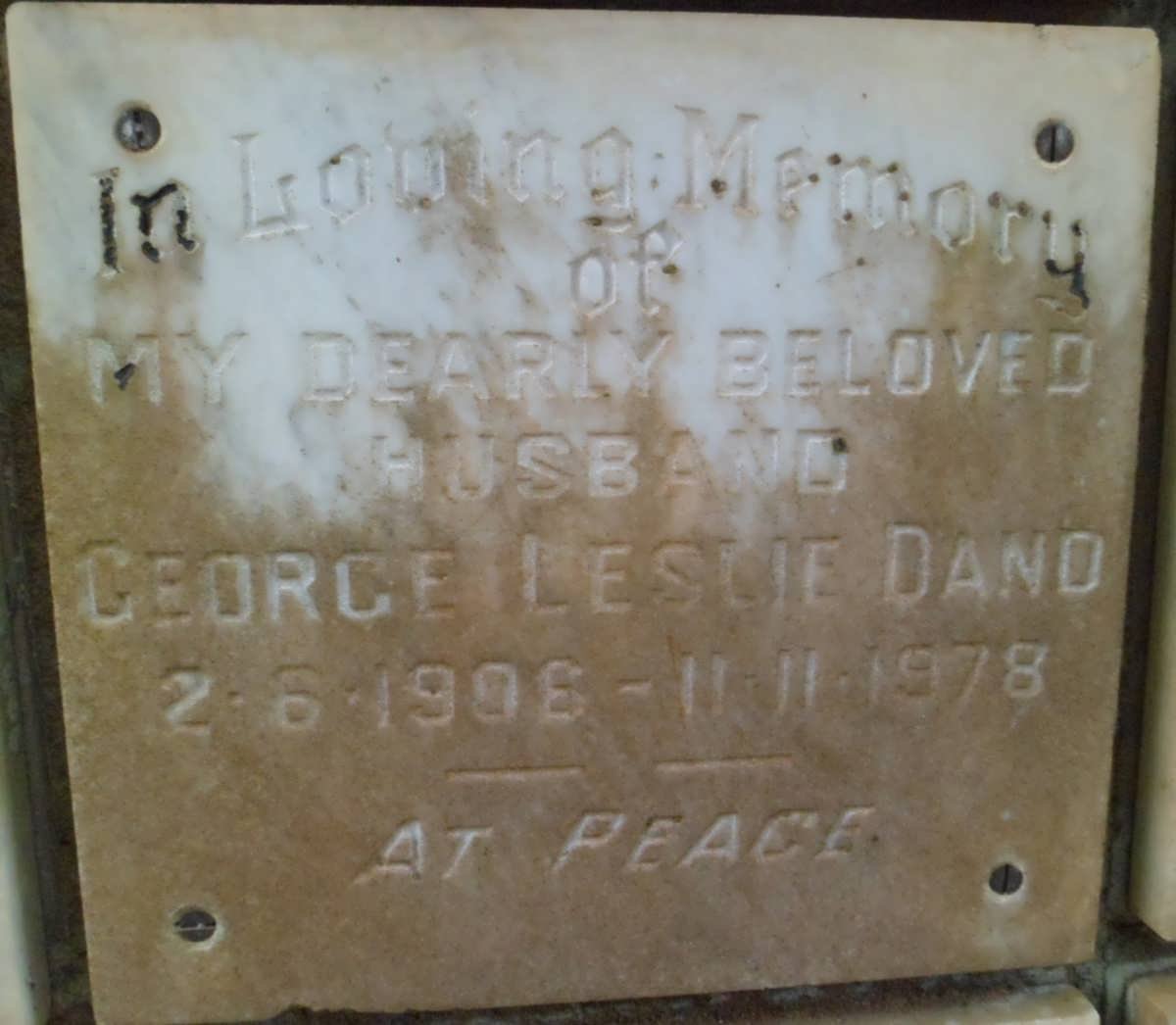 DAND George Leslie 1906-1978