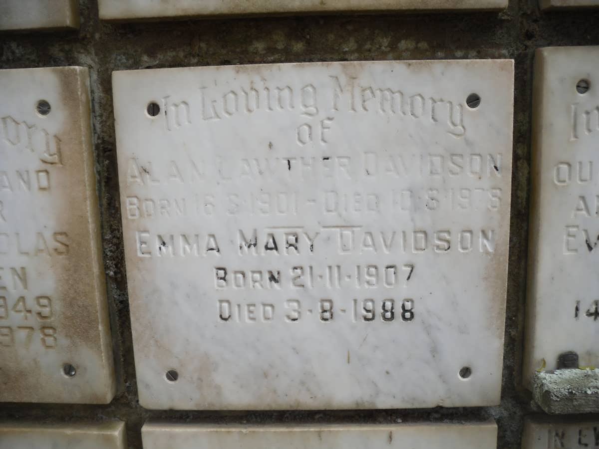 DAVIDSON Emma Mary 1907-1988